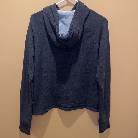 REEBOK Metro 2.0 Logo Hoodie Sweatshirt - Charcoal Grey - Picture 2 of 7